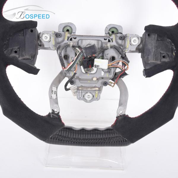 350mm Real Black Cadillac Ct6 Steering Wheel Carbon Fiber Alcantara