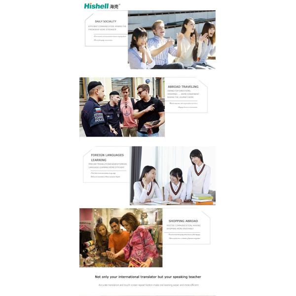 Multifunctional Voice Language Translators 600mAh Handheld Real Time