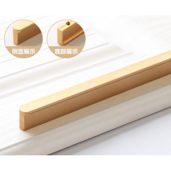 Round Head Aluminum Wardrobe Handle 100mm 200mm Customized Length L Shape