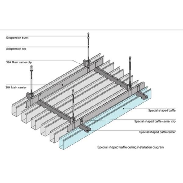 Ceiling Tile RAL7021 Black PVDF Microperforated Aluminium Composite Soundproofing Panels