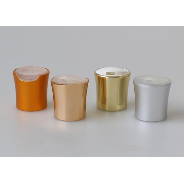 Press 28mm Aluminum Closures Shiny Green Color For Plastic Bottle