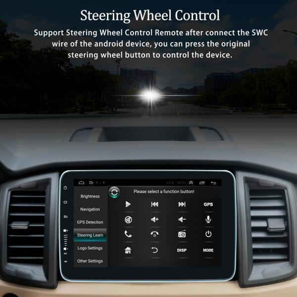 360 Rotating Single Din Android Car Stereo ROHS 9 Inch Android Car Stereo GPS