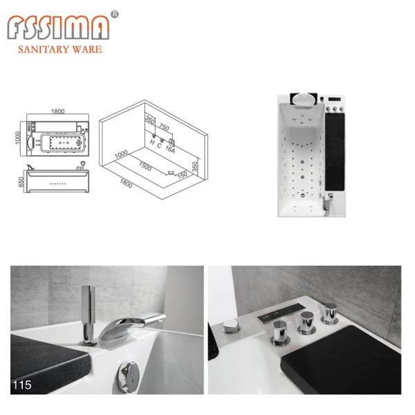 Portable Single Person Hot Tub Outdoor Indoor One Person Jacuzzi Bathtubs 1.8m