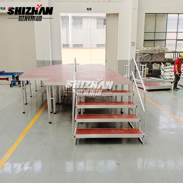 outdoor led stage with rails rental