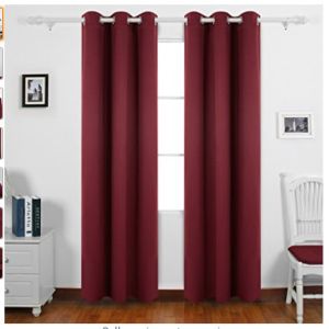 Cheap Burgundy Printed Custom Kitchen Curtains Reducing The Sun Shine Effectively wholesale