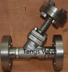 China 1500 LB Forged Stainless Steel Flanged Strainer Y Type A182-F316 with Flange Drain Valve on sale