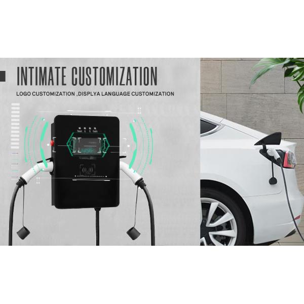CE EV Fast Wall mounted AC Charging Station 22kw*2 Type 2