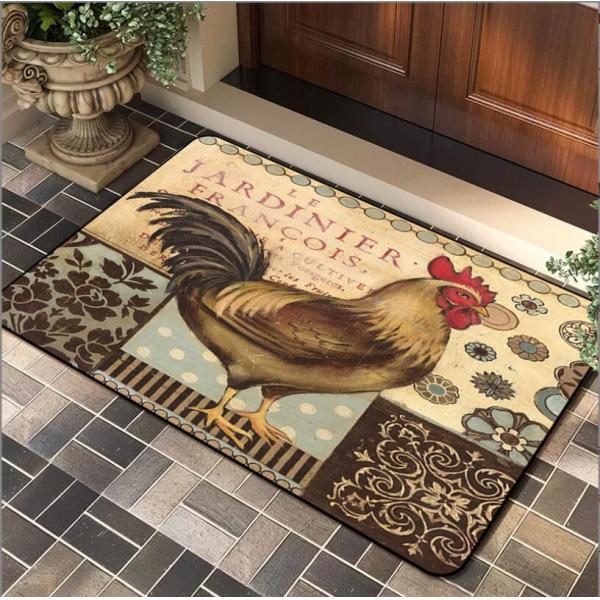 American Style Cock Door Entrance Mat Floor Carpet Rug