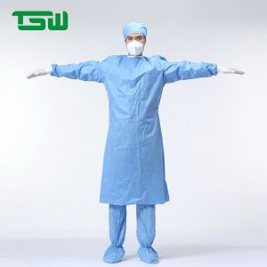Cheap Sterile SMS Disposable Hospital Gowns With Rib Cuff wholesale