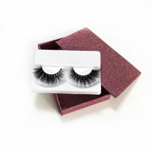 China Black Color 3D Mink Eyelashes / Professional False Eyelashes 25mm Thickness on sale