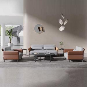 Cheap Sleek Design Office Furniture Sofa Solid Wood Frame Leather Sofa Set wholesale