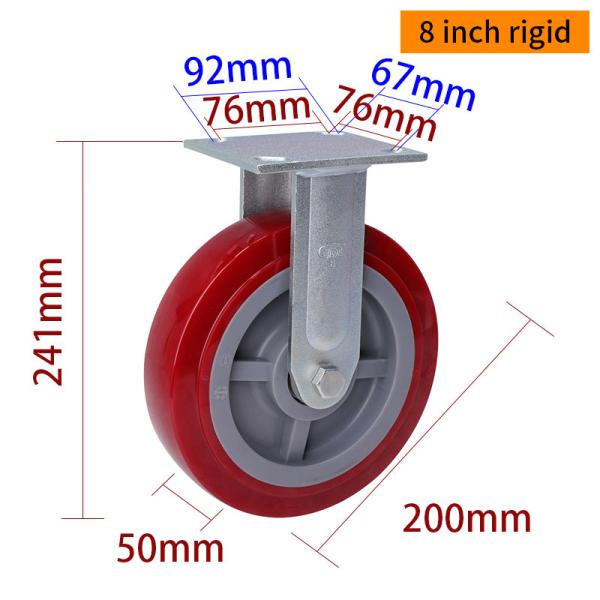 EDL Heavy Duty Casters 200mm 8 Inch Swivel Caster Wheels 738-86