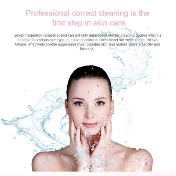 60HZ Electric Silicone Face Scrubber IPX7 Waterpoof Silicone Exfoliating Brush