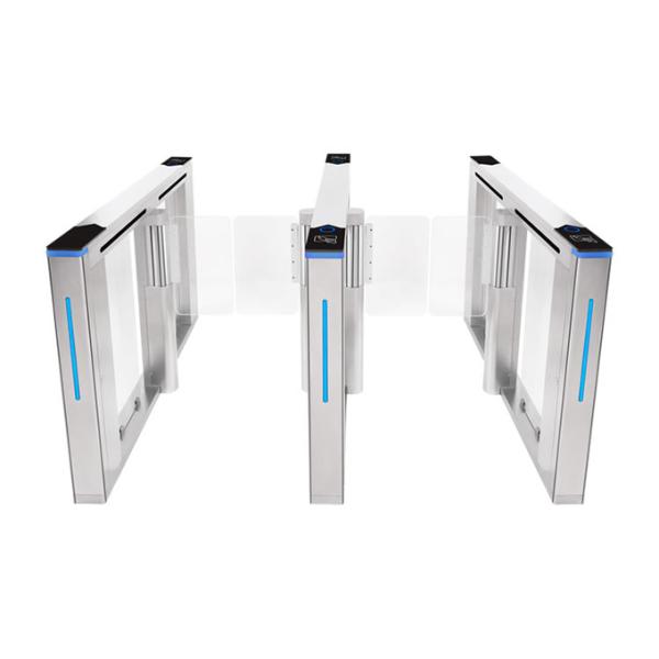 Double Glass Wings Swing Barrier Gate High Speed Facial Recognition Turnstile For Airport