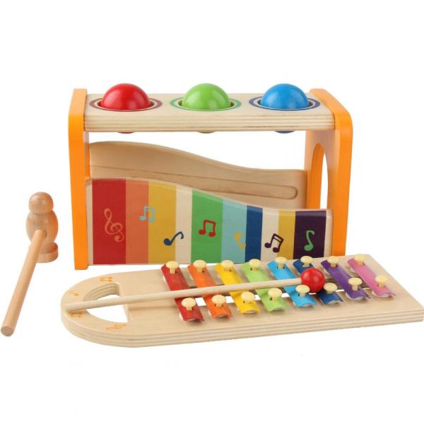 Eight Notes 15cm Wooden Musical Toys Wooden Xylophone Baby
