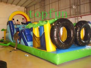 Cheap Custom Made Fireproof Safety Rent Inflatable Obstacle Course For Kids wholesale