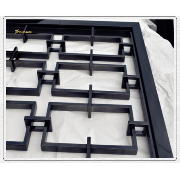 Hairline Metal Black Frame Room Dividers PVD Coated DIN Standard