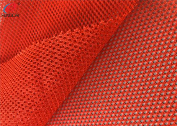 Quality Polyester Tricot Mesh Fabric Safety Uniform Fluorescent Material Fabric for sale