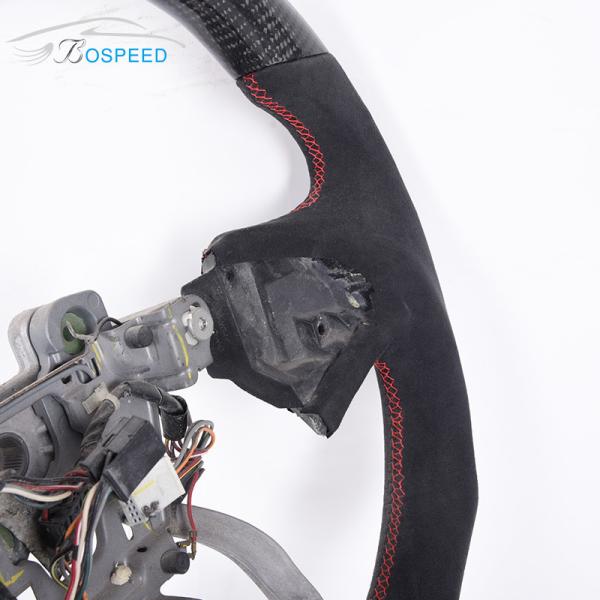 350mm Real Black Cadillac Ct6 Steering Wheel Carbon Fiber Alcantara