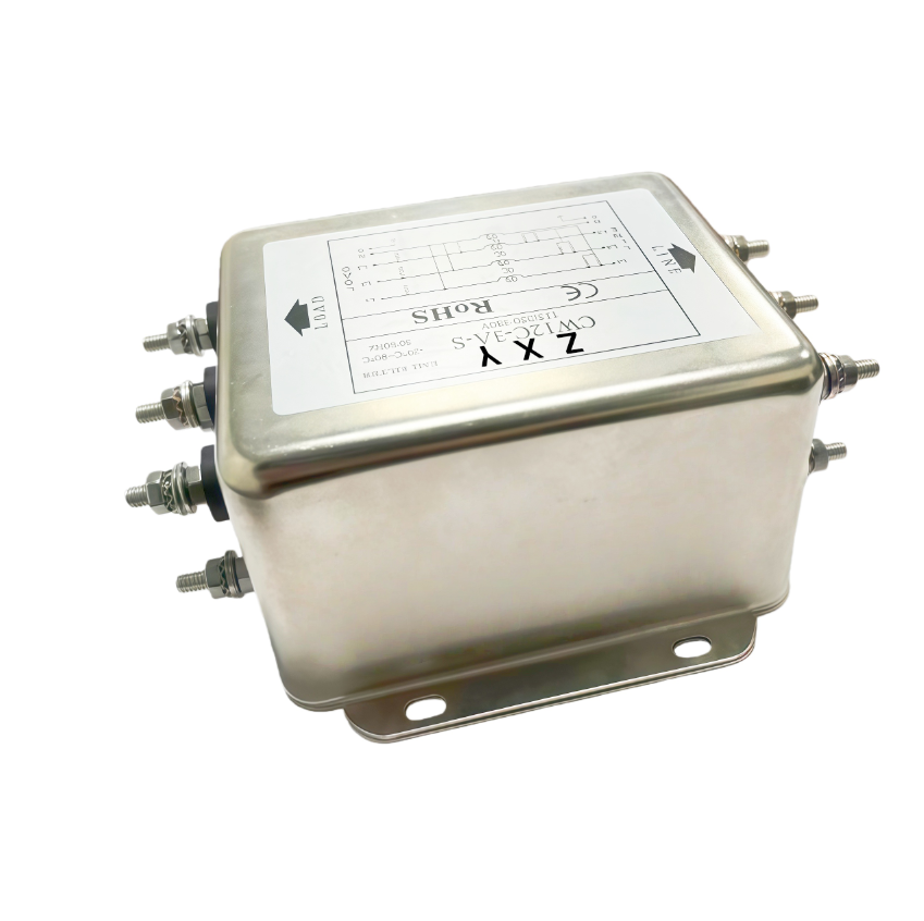 Three-Phase Four-Wire Power Filter Inverter EMI Servo Purifier CW12C-3A-S Bolt-Mounted