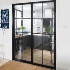 Kitchen Oil Fume Proof Aluminium Sliding Door Glass Transparent