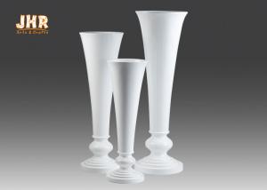 Cheap Three Size Glossy White Fiberglass Pot Planters Flower Planters Floor Vases wholesale