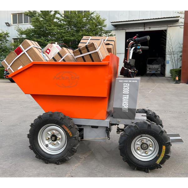 4 Speed 48V 20ah electric mini dump truck Load Capacity Of 300 Kg