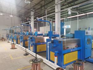 China Fine Wire Drawing Machinery , Low Power Copper Wire Making Machine on sale