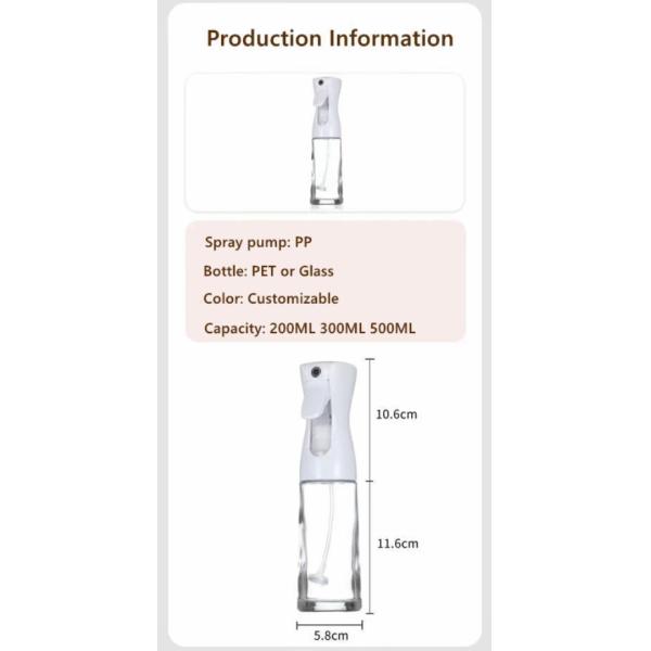 500ml Plastic Continue Sprayer Pet Bottle with Clip Locked