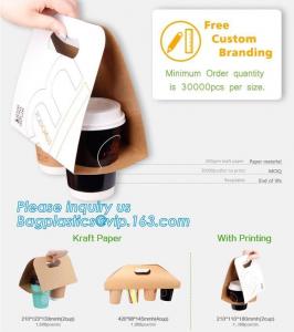 Cheap Paper cup carrier, Custom Take Away 2 Drink Coffee Cup Carrier, Disposable Paper Cup Holder,cup holder/paper hot disposa wholesale