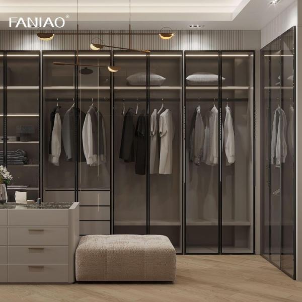 Luxury Modern Armarios Bedroom Furniture Set Furniture Cabinets Clothes Closet Walk In Closet With Mirror Wardrobe