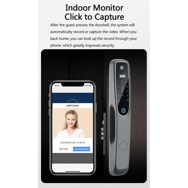 Smart Wifi HD Camera Lock Waterproof Smart Lock Aluminum Alloy