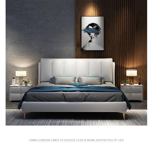 Luxury Hotel Bedroom Furniture Platform Wood Frame Bed With Storage