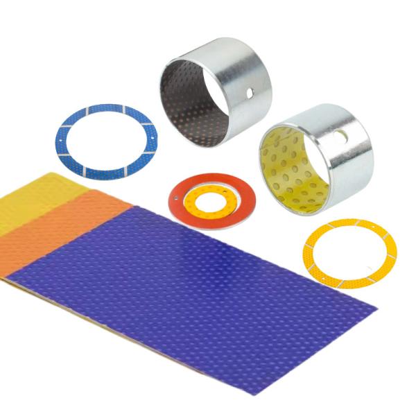 Boundary Lubrication Bearings | Polytetrafluoroethylene () & Polyoxymethylene (POM) Bearing Steel Backing self-lubricating thrust washers bearing