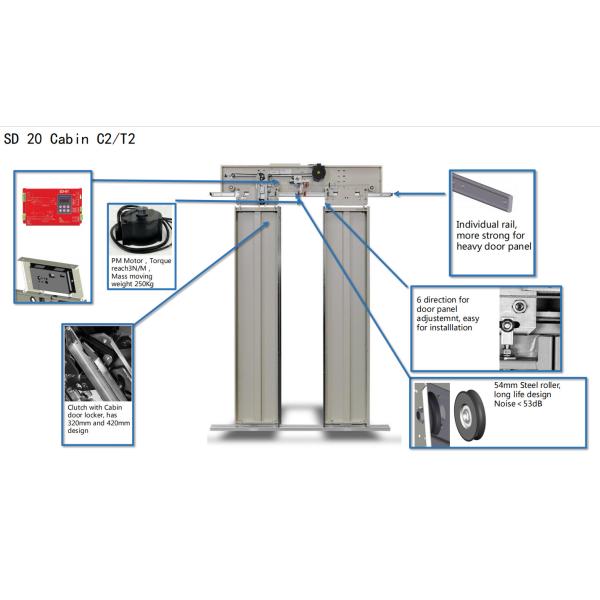 Elevator Door Operator Center / Side Opening Car Door For Elevator Lift