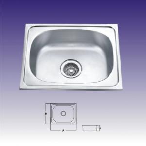 China Custom Polished Round One Bowl Stainless Steel Kitchen Sinks Without Faucet on sale