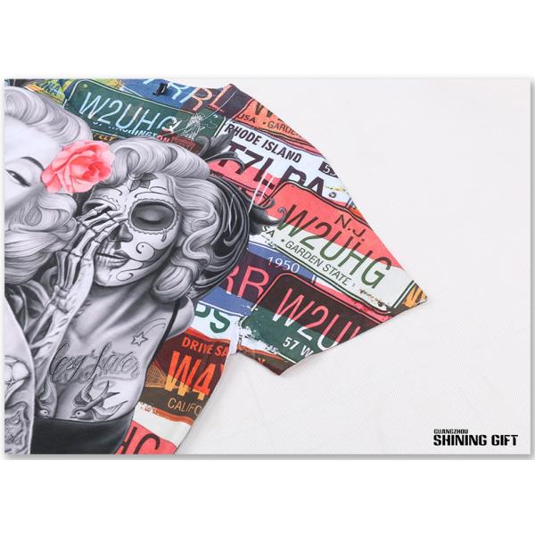 Super Star Marilyn Monroe 3D Printing Shirt Colorful Pattern Tightly Fit Spandex Apparel