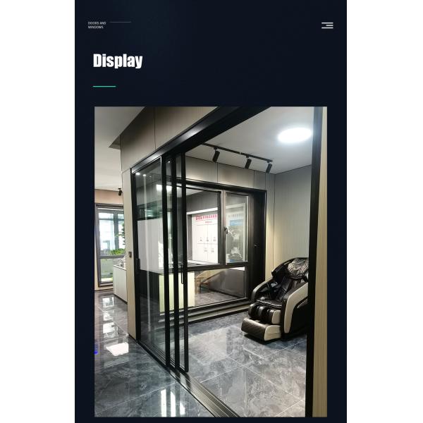 Waterproof SKATE large scale aluminium sliding door with wide frame and double glazed