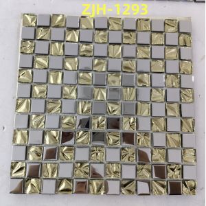 Buy cheap Mixed Goldleaf Mosaic Glass Wall Tile 300x300mm Shining Surface from wholesalers