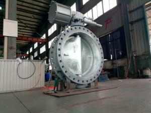 WCB Double Eccentric Industrial Butterfly Valve , DN1200 High Performance Butterfly Valves