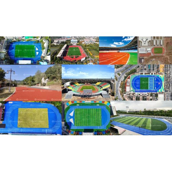 All-Weather Athletic Running Track By Recycled EPDM SBR Granules Materials With Iaaf TUV Certificate For Sports Fields