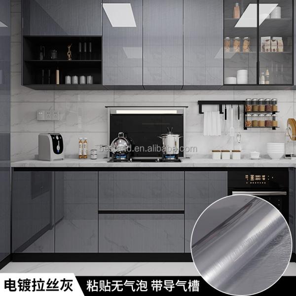 Transform Your Home with Self Adhesive Gold Stainless Steel Contact Paper Rust Resistant and Waterproof Features