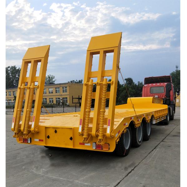 Gooseneck Lowboy Low Bed Semi - Trailer 50t 60t 80t For Container Transportation
