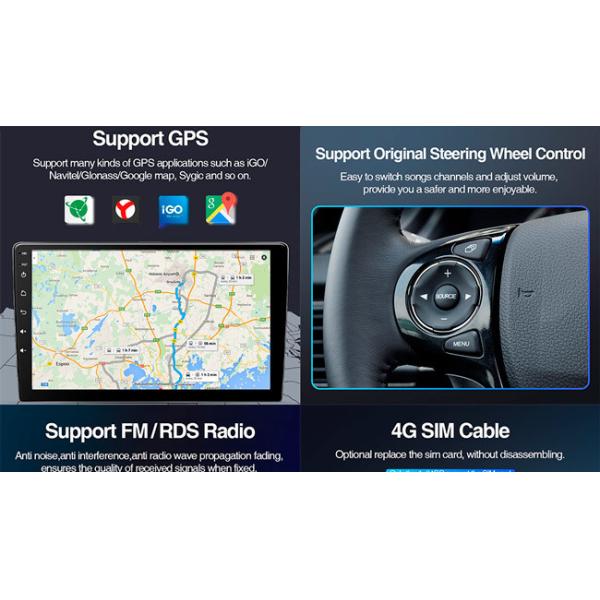 OEM Car Android System 9 Inch 1280x720 BT GPS Car Radio Android Auto Carplay