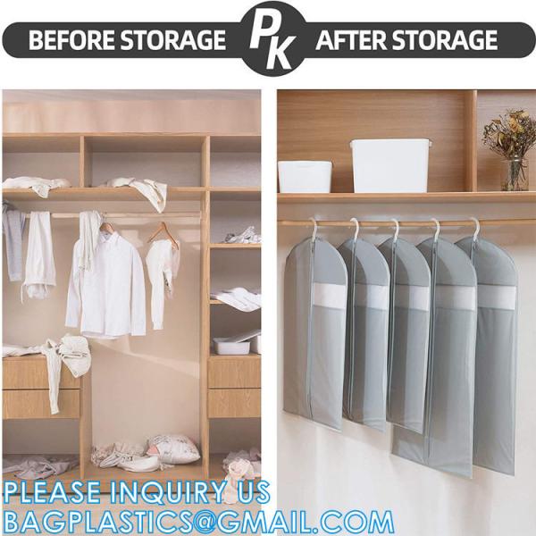 Clear Plastic Garment Bags Hanging Clothes Bags Dress Bag For Gowns Long With Zipper For Closet