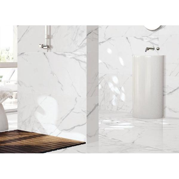 Non Slip Carrara Marble Porcelain Tile Absorption Rate Less Than 0.05%