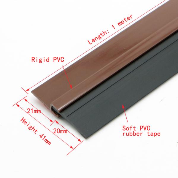 Antistatic Door Bottom Seal Strip Self Stick Door Sweep with PVC Rubber Tape