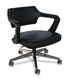 China Swivel Modern Ergonomic Office Chair PU Leather Height Adjustable on sale