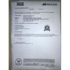 Jinan Hesen Crafts Co., Ltd. Certifications