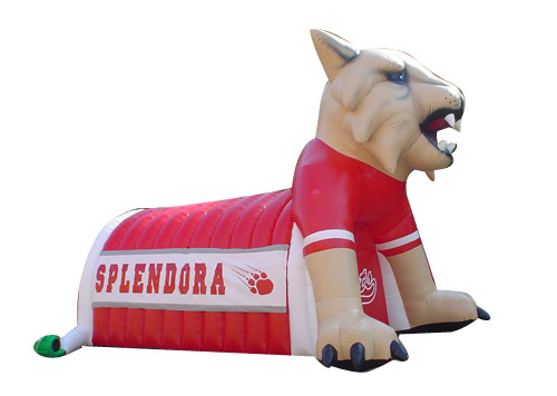 inflatable helmet inflatable football tunnel for event red Oxford cloth